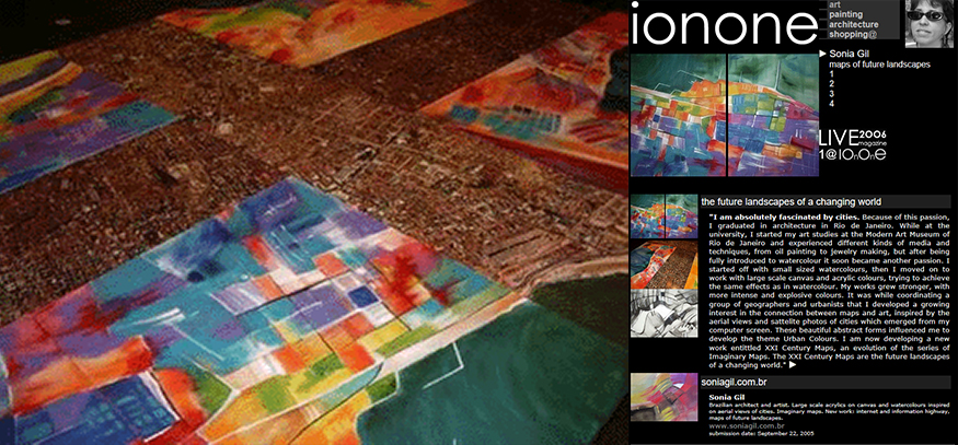 ionone world | painting | Sonia Gil - Maps of future landscapes 